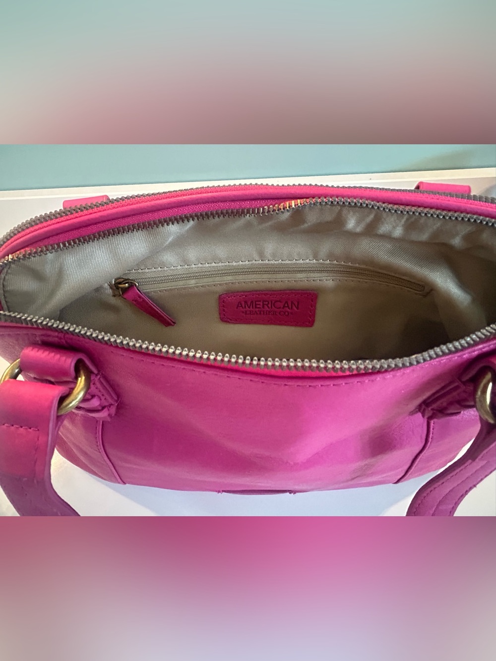 American Leather Co. Poppy Satchel     NWOT - Picture 7 of 11